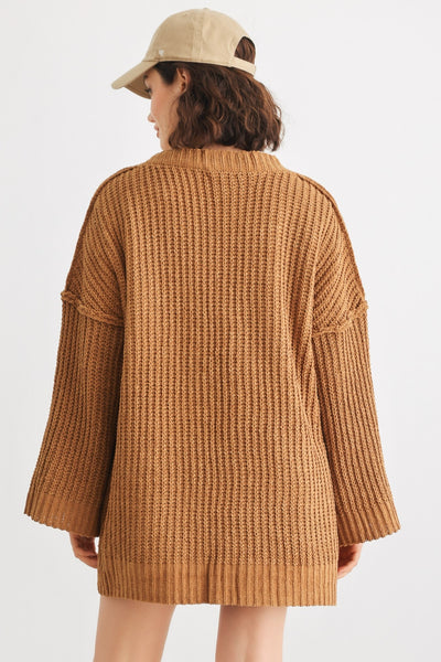 Cozy by The Fire Open Front Long Sleeve Cardigan