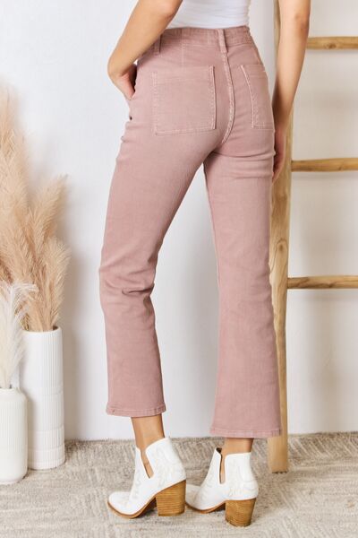 RISEN Mauve Full Size High Rise Ankle Flare Jeans