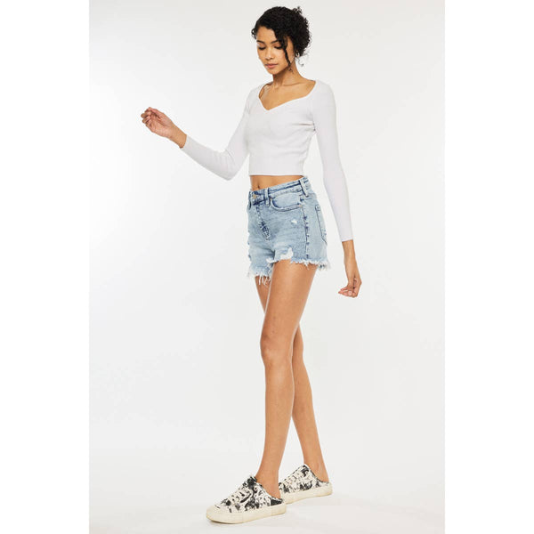 KanCan Jena High Rise Denim Shorts