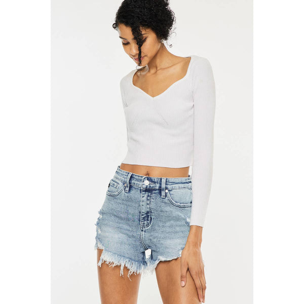 KanCan Jena High Rise Denim Shorts