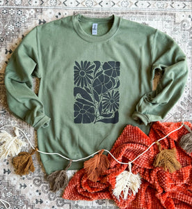 Boho Floral Sweatshirt (CLOSING 8/23)