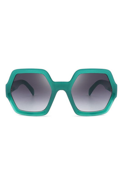 Square Oversize Geometric Hexagonal Sunglasses