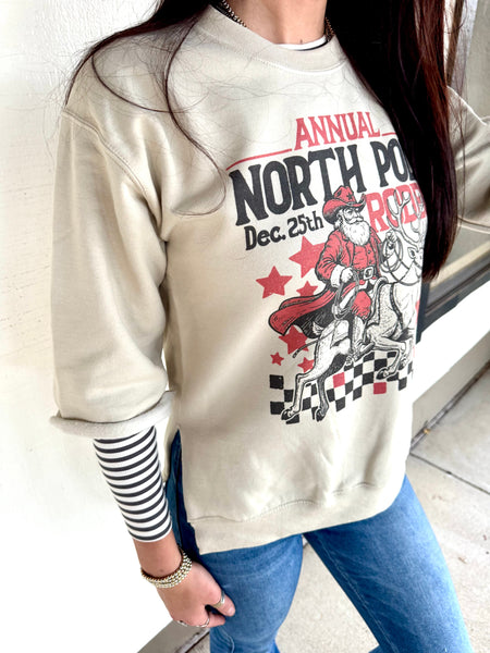North Pole Rodeo Sweatshirts - cut or NON cut