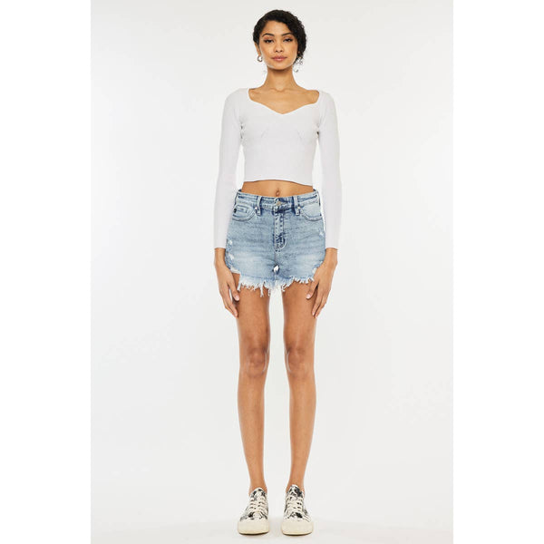 KanCan Jena High Rise Denim Shorts