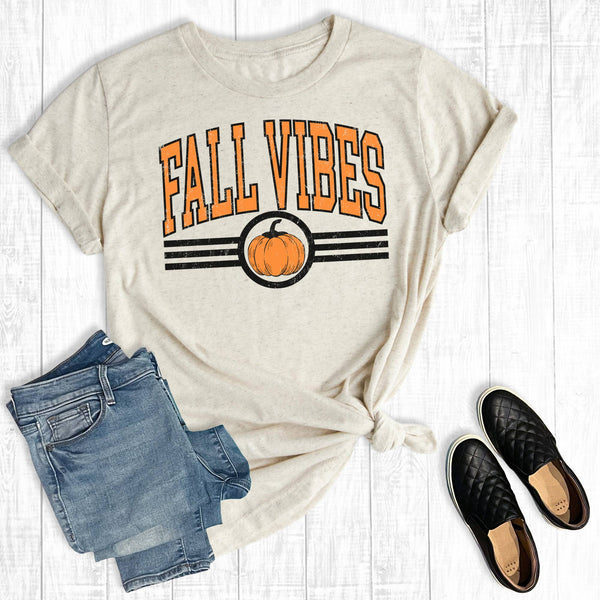 Retro Collegiate Fall Vibes Graphic Tee