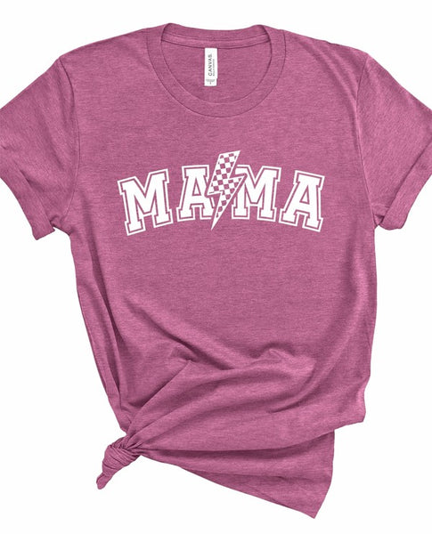 Lightning Bolt Checkered Mama Graphic Tee