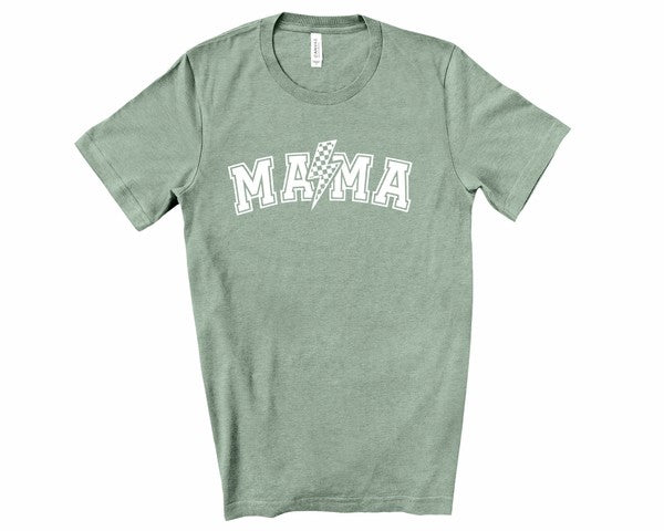 Lightning Bolt Checkered Mama Graphic Tee