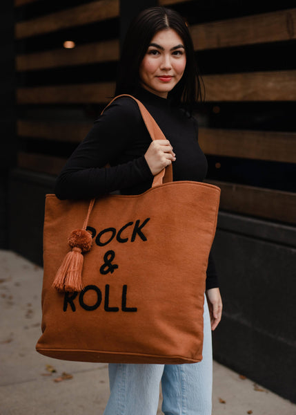 Caramel Rock & Roll Tote Bag