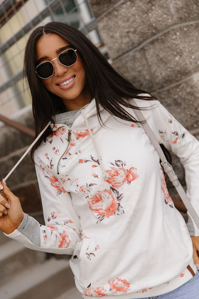 DoubleHood™ Sweatshirt - Brushed Blossoms