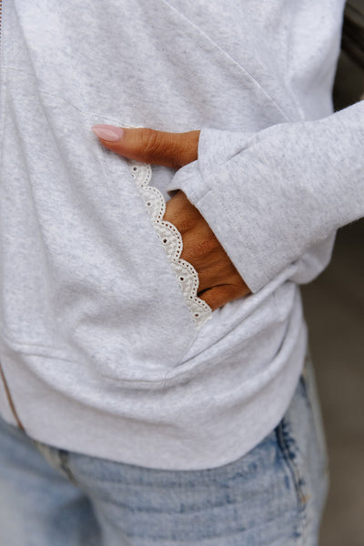 Ampersand Ave FullZip Sweatshirt - Morning Mist