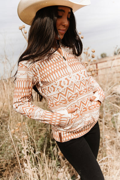 HalfZip Sweatshirt - Bronco Babe