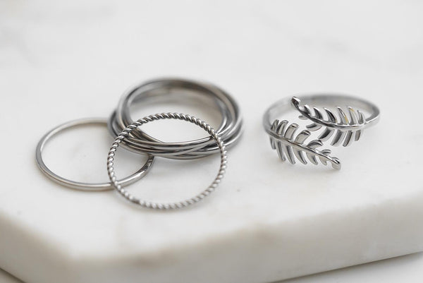 Silver Myla Ring Set