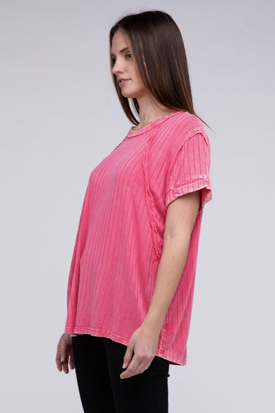 She's A Babe Ribbed Raglan Dolman Sleeve Top