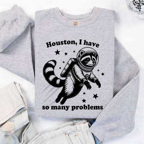 Houston I have Problems Funny Crewneck Sweatshirt