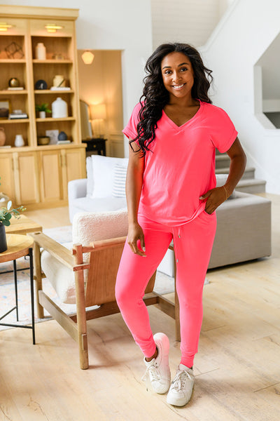 PREORDER: Krisie V-Neck Lounge Set in Six Colors - Ruby Rebellion