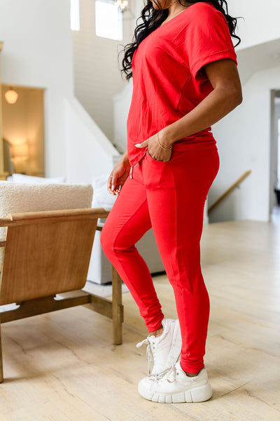 PREORDER: Krisie V-Neck Lounge Set in Six Colors - Ruby Rebellion