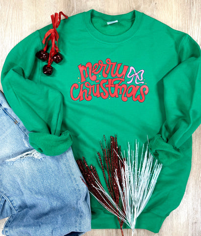 Cursive Christmas Graphic Tee or Sweatshirt