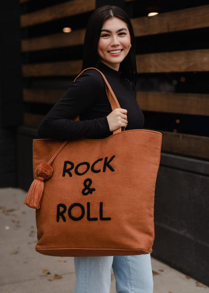 Caramel Rock & Roll Tote Bag
