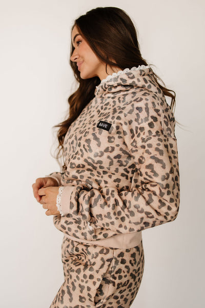 Comfort Zone Hoodie - Leopard Lace