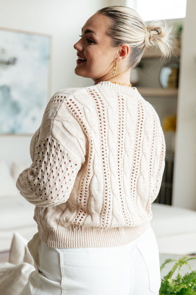 A Note of Thanks Cable Knit Sweater - Ruby Rebellion