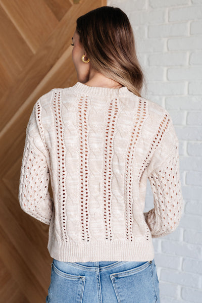 A Note of Thanks Cable Knit Sweater - Ruby Rebellion