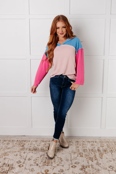 A-Tisket A-Tasket Color Block Pullover - Ruby Rebellion