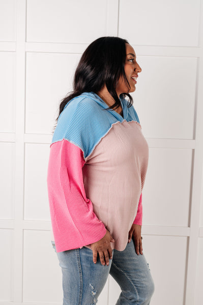 A-Tisket A-Tasket Color Block Pullover - Ruby Rebellion