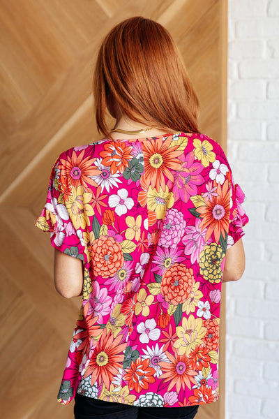 Flit About Floral Top in Pink - Ruby Rebellion