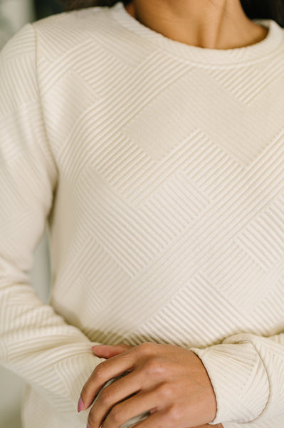 All of Fall Textured Long Sleeve Dress - Ruby Rebellion