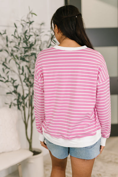 Almost Therapeutic Drop Shoulder Pullover in Candy Pink - Ruby Rebellion