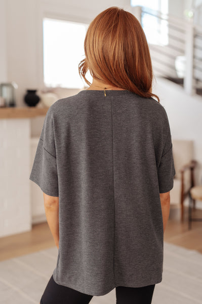 Always Enough Graphic Tee in Charcoal - Ruby Rebellion