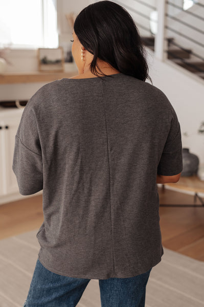 Always Enough Graphic Tee in Charcoal - Ruby Rebellion