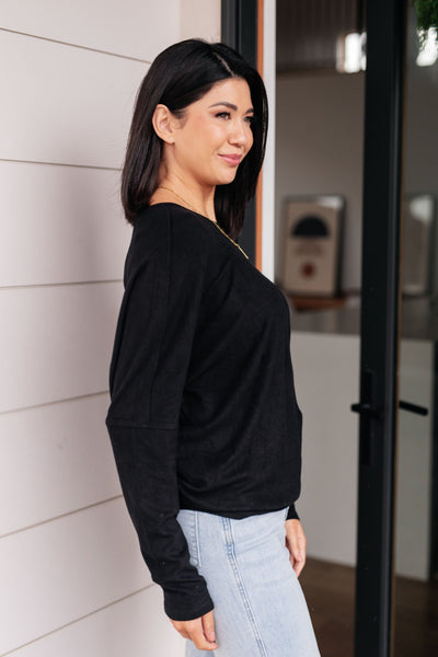 Drive Downtown Dolman Sleeve Top - Ruby Rebellion
