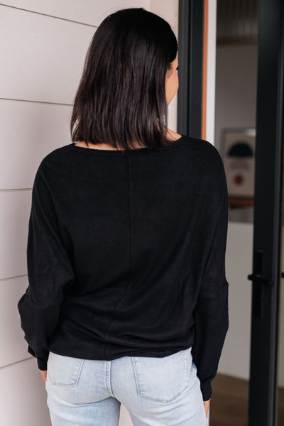 Drive Downtown Dolman Sleeve Top - Ruby Rebellion