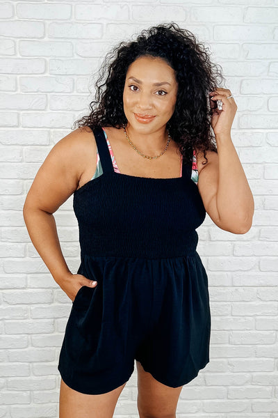 Assume the Best Square Neck Romper - Ruby Rebellion