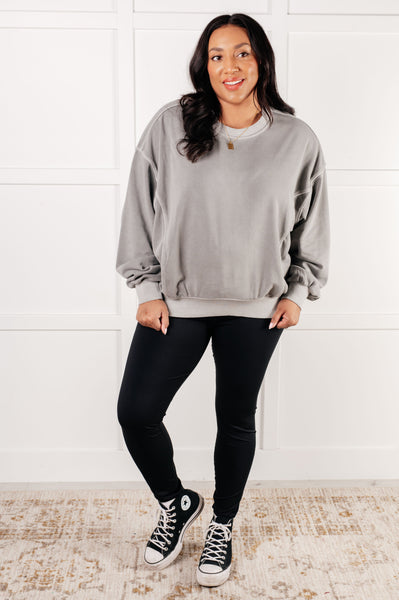 Beyond the Basics Pullover in Sleet - Ruby Rebellion