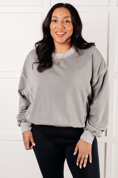 Beyond the Basics Pullover in Sleet - Ruby Rebellion