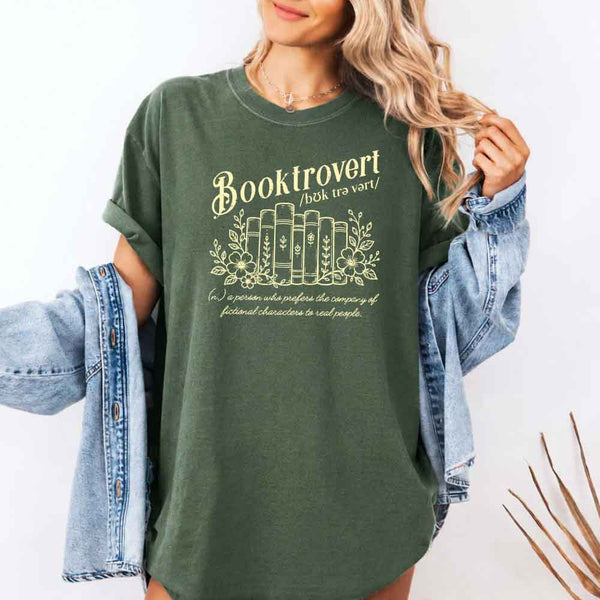 Booktrovert Comfort Colors Shirt - Book Lover Tee
