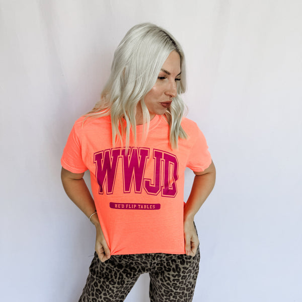 WWJD Flip Tables Graphic Tee - Ruby Rebellion