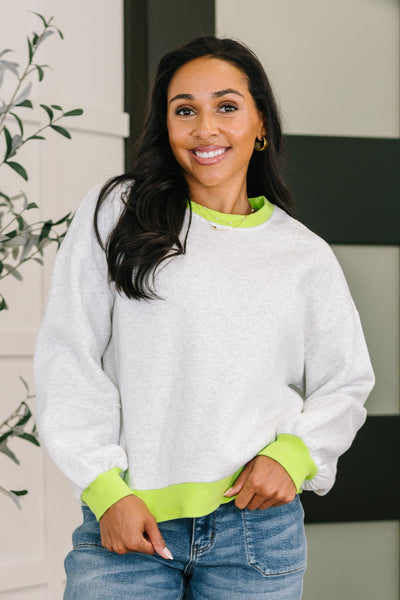 Can't Quit the Knit Contrast Pullover