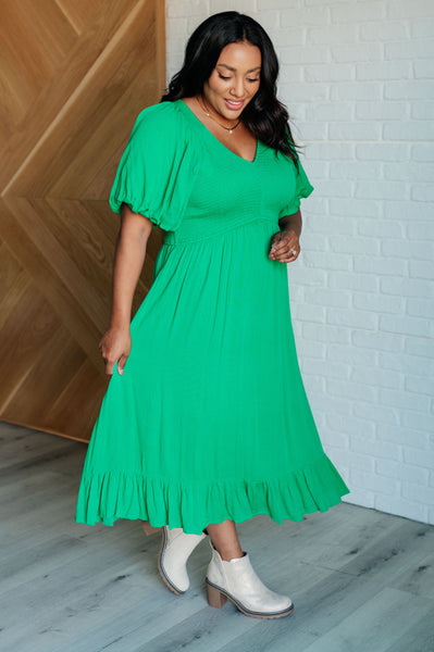 Catch a Cloud and Pin it Down Smocked Bodice Dress - Ruby Rebellion