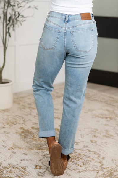 Cheyenne V-Front Cool Denim Boyfriend Jeans - Ruby Rebellion