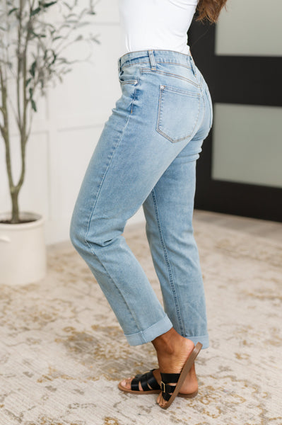 Cheyenne V-Front Cool Denim Boyfriend Jeans - Ruby Rebellion