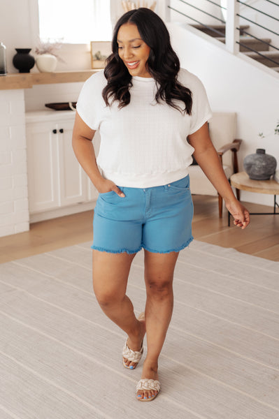 Clearly Classic Short Sleeve Top in White - Ruby Rebellion
