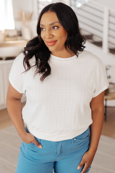 Clearly Classic Short Sleeve Top in White - Ruby Rebellion