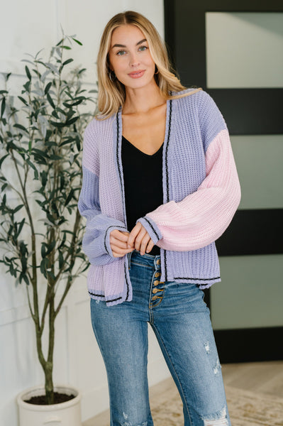 Coffee Date Color Block Cardigan - Ruby Rebellion