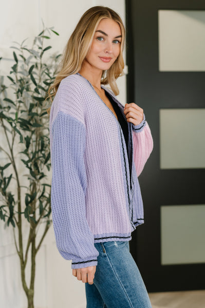 Coffee Date Color Block Cardigan - Ruby Rebellion