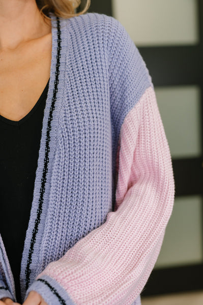 Coffee Date Color Block Cardigan - Ruby Rebellion