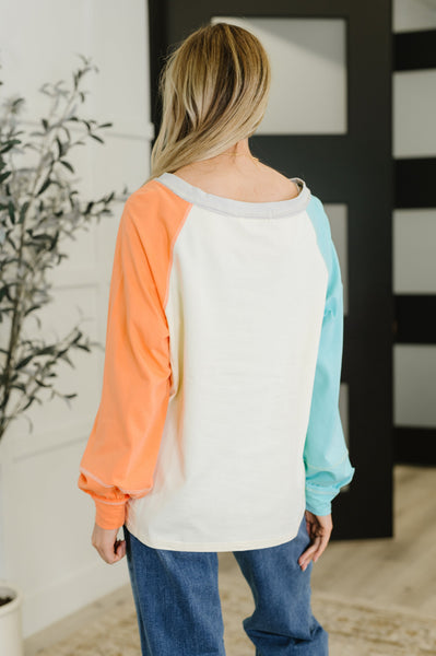Color Me Confused Color Block Top - Ruby Rebellion