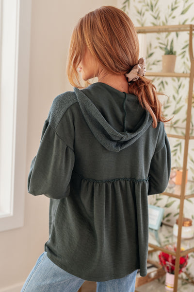 She's Not Wrong Hooded V-Neck Pullover - Ruby Rebellion